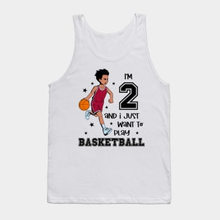 Boy plays basketball - I am 2 Tank Top